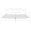 vidaXL Bed Frame without Mattress White Metal 180x200 cm Super King