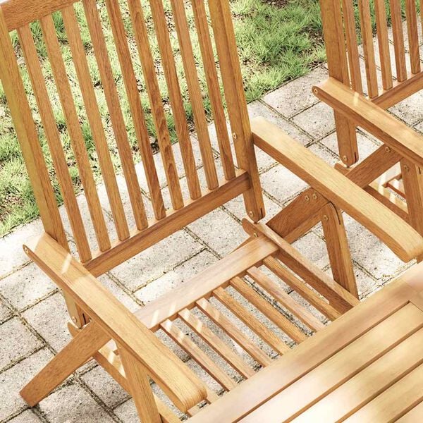 vidaXL Folding Garden Chairs 8 pcs Solid Acacia Wood