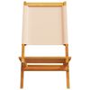 vidaXL Folding Garden Chairs 8 pcs Beige Fabric and Solid Wood