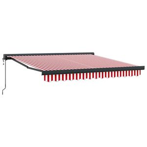 vidaXL Awning Red and White 300 x 250 x 165 cm Polyester and Aluminium