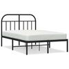 vidaXL Metal Bed Frame without Mattress with Headboard Black 120x200cm