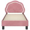vidaXL Toddler Bed Frame with Headboard Pink 70 x 140 cm Velvet