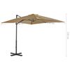 vidaXL Cantilever Garden Parasol with Aluminium Pole Taupe 250x250 cm
