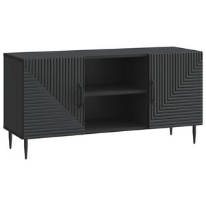 vidaXL TV Cabinet Black 102 x 34.5 x 50 cm Engineered Wood