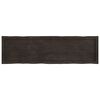 vidaXL Table Top Dark Brown 140x40x(2-6) cm Treated Solid Wood Live Edge