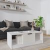 vidaXL Coffee Table High Gloss White 102x50x36 cm Engineered Wood