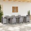 vidaXL Garden Dining Table Light grey 300 x 100 x 73 cm Poly Rattan