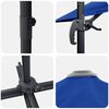 vidaXL Cantilever Roma Parasol Blue and Black 352 x 251 x 260 cm
