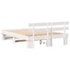 vidaXL Bed Frame with Headboard White 150 x 200 cm Solid Pine Wood