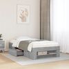 vidaXL Bed Frame without Mattress Grey Sonoma 90x190 cm Single Engineered Wood