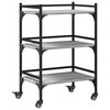 vidaXL Kitchen Trolley Grey Sonoma 50x35x75,5 cm Engineered Wood
