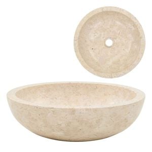 vidaXL Sink 40x12 cm Marble Cream
