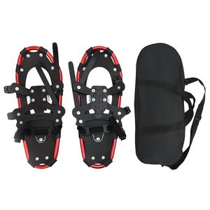 vidaXL 3 in 1 Snowshoes Red and Black 53.5 x 21 cm Aluminum and HDPE