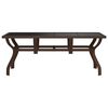 vidaXL Garden Table Brown and Black 180x80x70 cm Steel and Glass