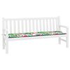 vidaXL Garden Bench Cushion Floral Green and pink 180 x 50 x 4 cm