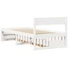 vidaXL Bed Frame without Mattress White 100x200 cm Solid Wood Pine