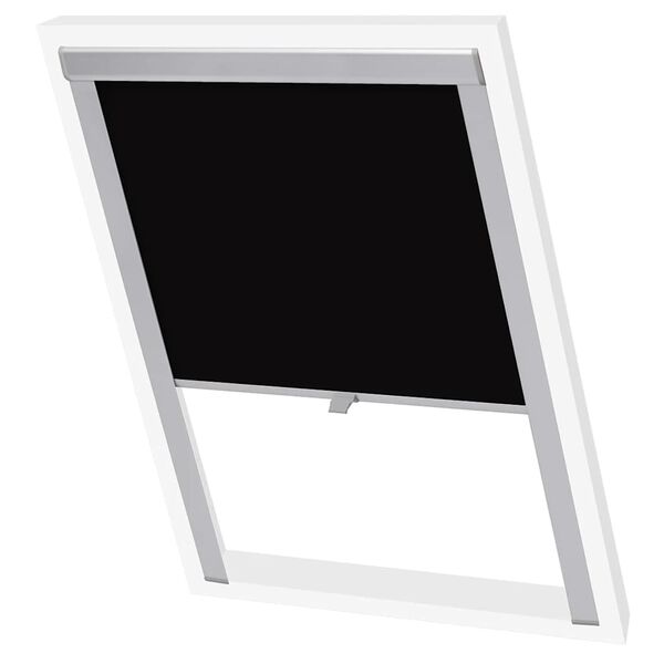 vidaXL Blackout Roller Blind Black SK06