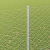 vidaXL Fence with Post Silver 1.5 x 100 m Steel