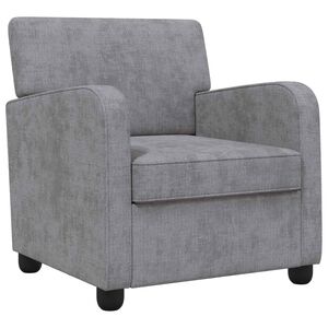 vidaXL Armchair Light Grey Chenille