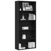 vidaXL Book Cabinet Black Oak 80x30x189 cm Engineered Wood