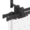 vidaXL Sliding Door Hardware Kit 305 cm Steel Black