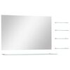 vidaXL Wall Mirror with 5 Shelves Silver 100x60 cm