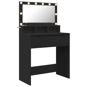 vidaXL Bedroom Dressing Tables Black 80 x 39.6 x 135 cm