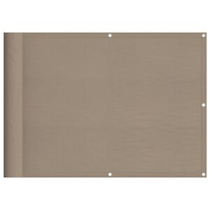vidaXL Balcony Screen Taupe 75x1000 cm 100% Polyester Oxford