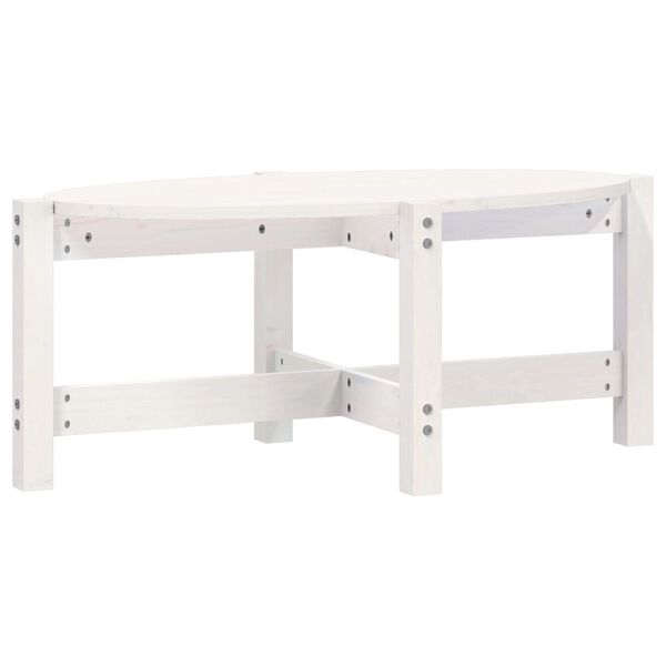 vidaXL Coffee Table White 87x48x35 cm Solid Wood Pine