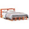vidaXL Bed Frame without Mattress Wax Brown 135x190 cm Solid Wood Pine