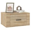 vidaXL Wall-mounted Bedside Cabinet Sonoma Oak 50x36x25 cm