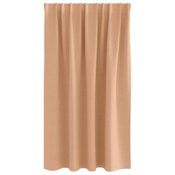vidaXL Blackout Curtains with Rings 2 pcs Light Brown 140 x 140 cm