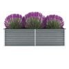 vidaXL Garden Raised Bed Galvanised Steel 160x40x45 cm Grey