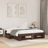 vidaXL Bed Frame without Mattress Brown Oak 160x200 cm Engineered Wood