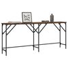 vidaXL Console Table Smoked Oak 180x29x75 cm Engineered Wood