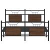 vidaXL Bed Frame without Mattress Brown Oak 140x200 cm Engineered Wood