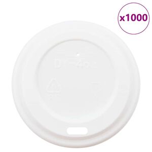 vidaXL Paper Coffee Cup Lids &Oslash;60 mm 4oz 1000 pcs White Plastic