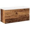 vidaXL Sink Cabinet with Built-in Basin Old Wood