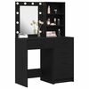 vidaXL Dressing Table 2 pcs Black 50 x 41 x 135 cm Engineered wood