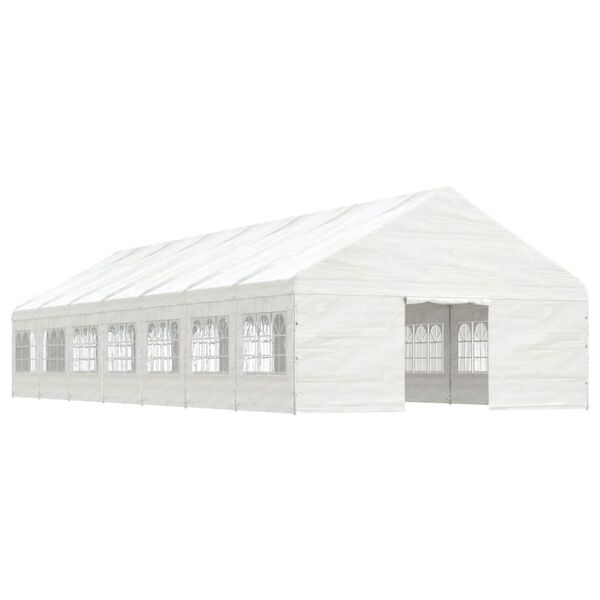 vidaXL Gazebo with Roof White 15.61x5.88x3.75 m Polyethylene