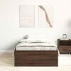 vidaXL Bed Frame without Mattress Brown Oak 90x190 cm Single