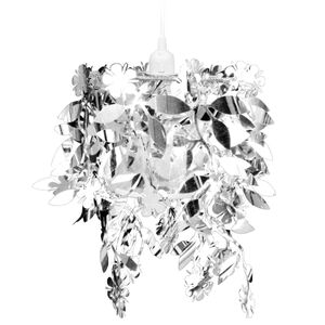 vidaXL Chandelier | Silver | PVC | Standard | Decorative Inlays | Chandelier