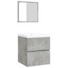 vidaXL Bathroom Sink Cabinet with Basin and Mirror Concrete Grey