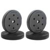 vidaXL Weight Plates 4 pcs Black &Oslash; 21.5 x 3.8 cm