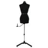 vidaXL Adjustable Dress Form Female Height Adjustable Black S Velvet