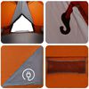 vidaXL Teepee Tent with Roof Grey and Orange 431 x 366 x 185 cm