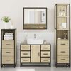 vidaXL 4&nbsp;Piece Bathroom Furniture Set&nbsp;Sonoma Oak Engineered Wood