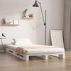 vidaXL Pallet Bed without Mattress White Single Solid Wood