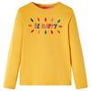 Kids' T-shirt with Long Sleeves Dark Ochre 104