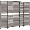 vidaXL Room Divider 5 Panels Brown Poly Rattan